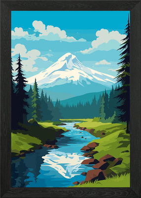 Mount Rainier gerahmtes Wandbild Poster Leinwanddruck Bild