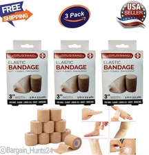 3" Self Adhesive Elastic Bandage Wrap, Vet Tape, Medical Tape 3.5 Yds (Pk of 3)