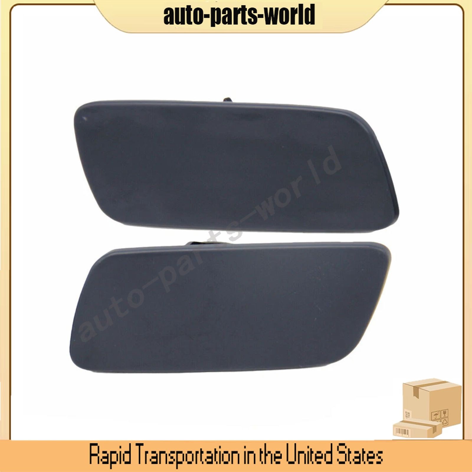 Front LH RH Headlight Washer Cover Fits 10-18 Rolls-Royce Ghost 61677244959 Pair
