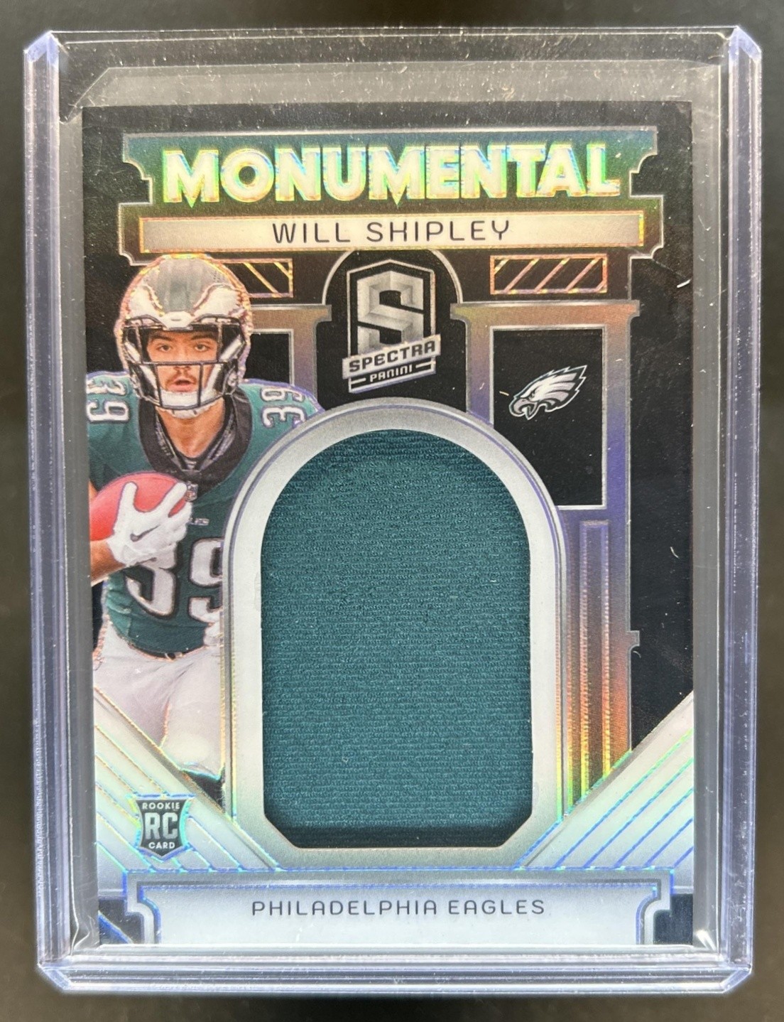Will Shipley Panini National Treasures Rookie Dual Materials #WSY Jersey Number Red