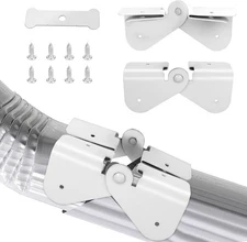 Gutter Extension Hinge, 12 Pcs Downspout Flip-Up Zip Hinge Easy DIY White 
