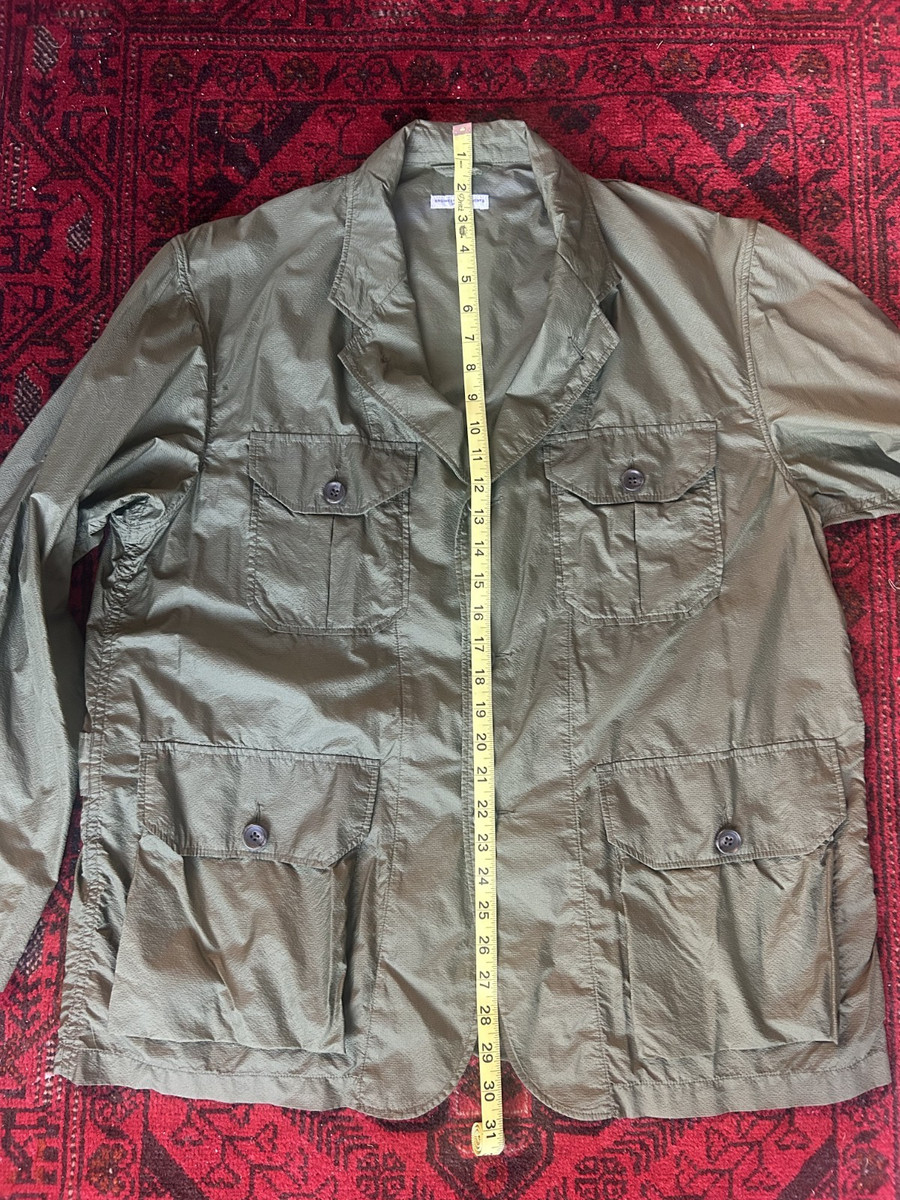 Engineered Garments Bedford Chore Jacket Green Nylon Ripstop Safari New York M View 5