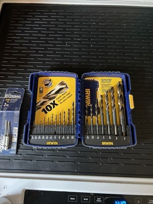 Irwin TurboMax 3018024 18 Piece Pro Drill Bit Set With Extra Step Bit Speed Fits