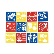 Fun Express Superhero Super Hero Stencils