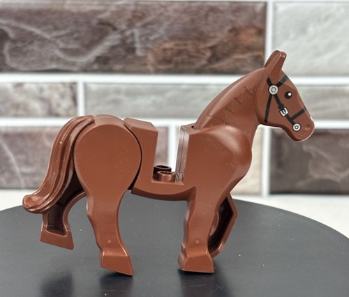 LEGO Reddish Brown Horse Figure w/ Movable Legs Castle Western Steed Animal - Picture 3 of 6