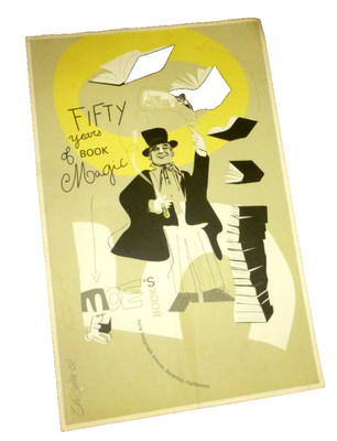 VINTAGE POSTER MOE'S BOOKS BERKELEY CA 50 YEARS OF BOOK MAGIC