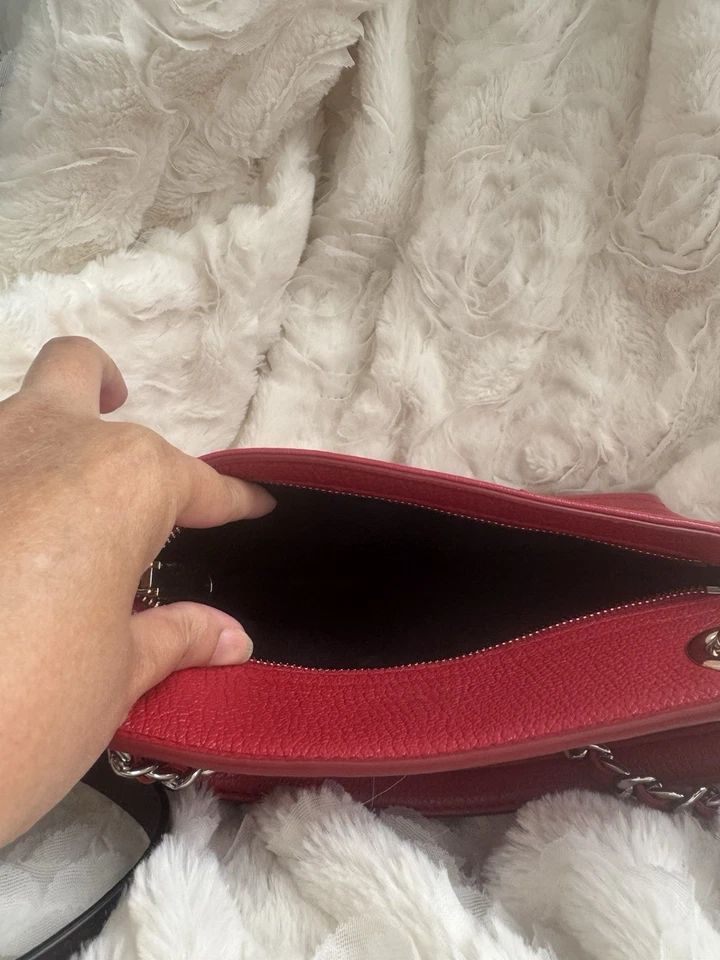 Bolso Bandolera Rebecca Minkoff Mab Wave Cuero Doble Cremallera Rojo Foto 3 de 4