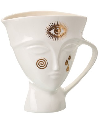 Jonathan Adler Gilded Giuliette Pitcher White