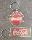 Coca-Cola Vintage Enamel Keychain Lot Set Of 2 1987 And 1994