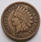 1863 Indian Head Cent F/VF Details 1C Penny