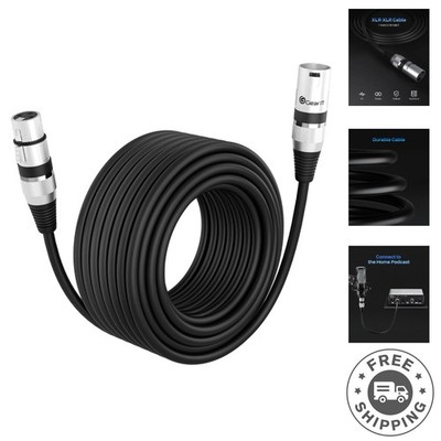 50 Feet XLR Audio Cable - 3-Pin Balanced Connector for Versatile Use