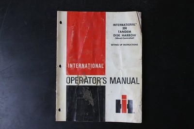 International 350 Tandem Disk Harrow Operator Manual 10-70 Part 1019967R3