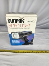 Vintage Sunpak CV-300 Compact Video Light w/ Box Manual CL-5 Battery UNTESTED