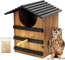 Screech Owl House for Outdoors Large Barn Owl Nesting Box Wooden Bird House