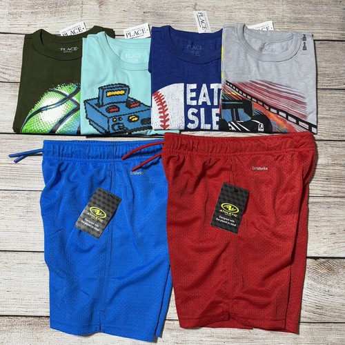 Boys Lot Of Clothes Size M (7-8). NWT! 3 Pairs Of Shorts, 3 Shirts, Colorful