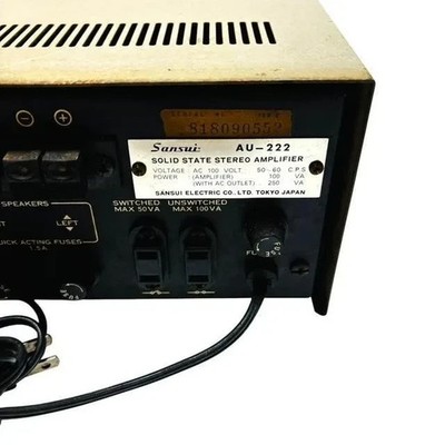 Sansui AU-222 Solid State Stereo Amplifier Vintage Audio | eBay
