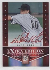 2012 Elite Extra Edition Prospects Red Ink Signatures 14/25 Matt Koch Auto 0p8