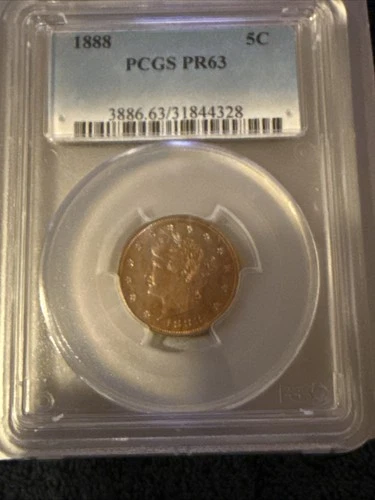 1888 Liberty Nickel 5C NGC PR63 CAC Proof – Rare Low Mintage (4,582 Made)