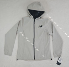 New Balance Women's Hooded Full Zip Wind Jacket Size S Timberwolf New