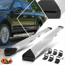 For 15-24 Ford F150-F350 Crew Cab 6" Pleated Step Pad Nerf Bar Running Boards