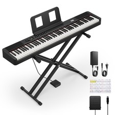 Donner DEP-20 Lite Digital Piano Keyboard 88 Weight Key Full Size  Stand Pedal