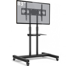 Mobile TV Stand Rolling TV Cart Floor Stand with Mount Loading 110 lbs
