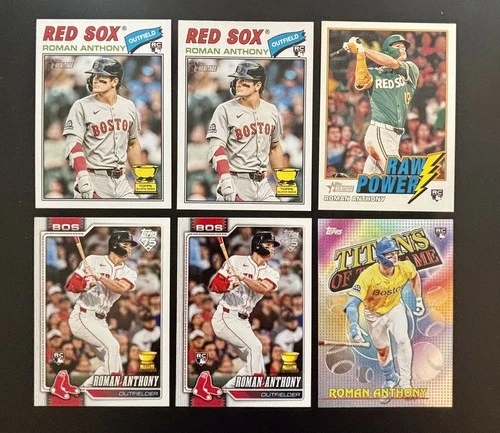 2026 Topps Series 1 & Heritage Roman Anthony RC Rookie 6 Card Lot Base/Inserts