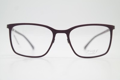 Brille P+US COMBO C1623B Weinrot Silber Oval Brillengestell eyeglasses Neu