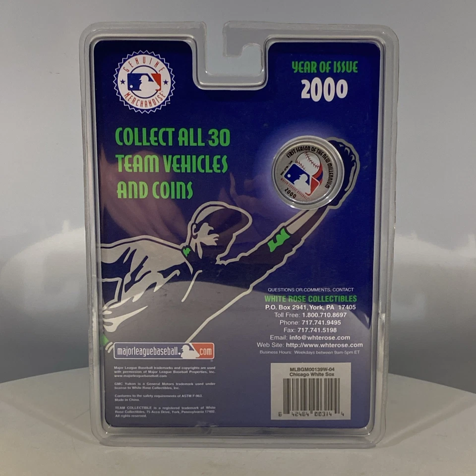 (2) White Rose Collectibles MLB 2000 Seattle Mariners GMC Yukon SUV Diecast Foto 3 de 4