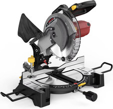 10" Compound Miter Saw Single Bevel 0-45° 15Amp Power Saw With Extension Table.