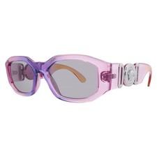 Versace Grey Geometric Unisex Sunglasses VE4361 5537/1 53 VE4361 5537/1 53