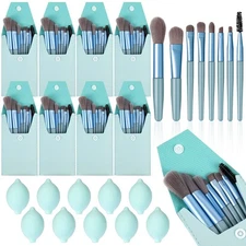 20 Pcs Travel Makeup Brush Set, 10 Pcs Mini Travel Brush Set with Bag, 10 Pcs...