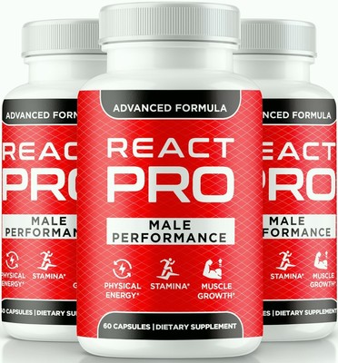 (3 Pack) React Pro Male Pills, ReactPro for Men, ed Pills