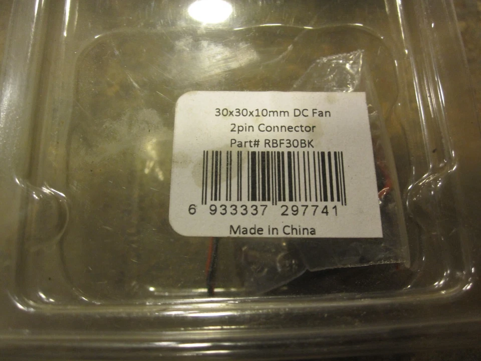 Logisys RBF30BK 30x30x10 DC Case Fan w 2 Pin Connector - NEW - Image 3 of 4