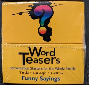 Word Teasers Cards Funny Sayings Family Fun New (E6)