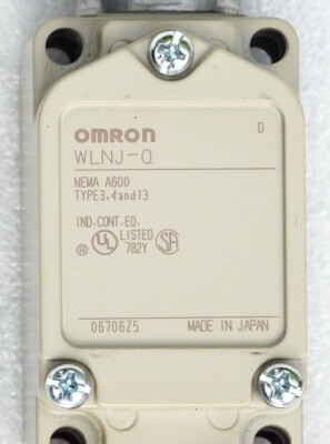 Switch ノン NOS OMRON WLNJ - Q LIMIT SWITCH NEMA A600 TYPE 3,4 AND 13 JAPAN | eBay
