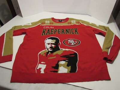 RARE Men s Colin Kaepernick #7 Ugly Christmas X-mas Winter Sweater 49ers sz 2XL