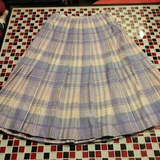 VTG 70's Women's PENDLETON  Sz. 10  Wool  PURPLE Plaid Check  Suit SKIRT