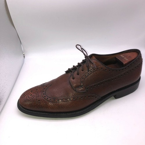 Alan McAfee London Commando 9 A AA braune Budapester Oxford-Schuhe aus genarbtem Leder - Bild 10 von 10