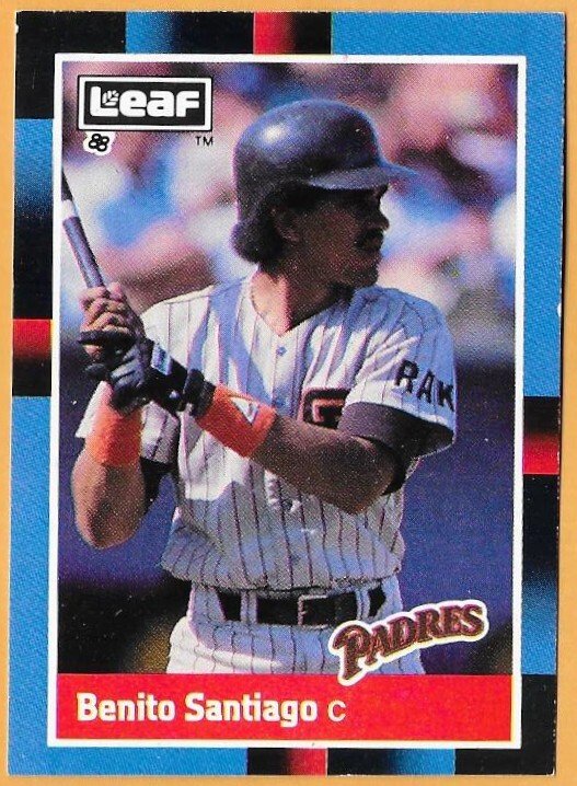 BENITO SANTIAGO SAN DIEGO PADRES #58 - LEAF NM-MT 1988