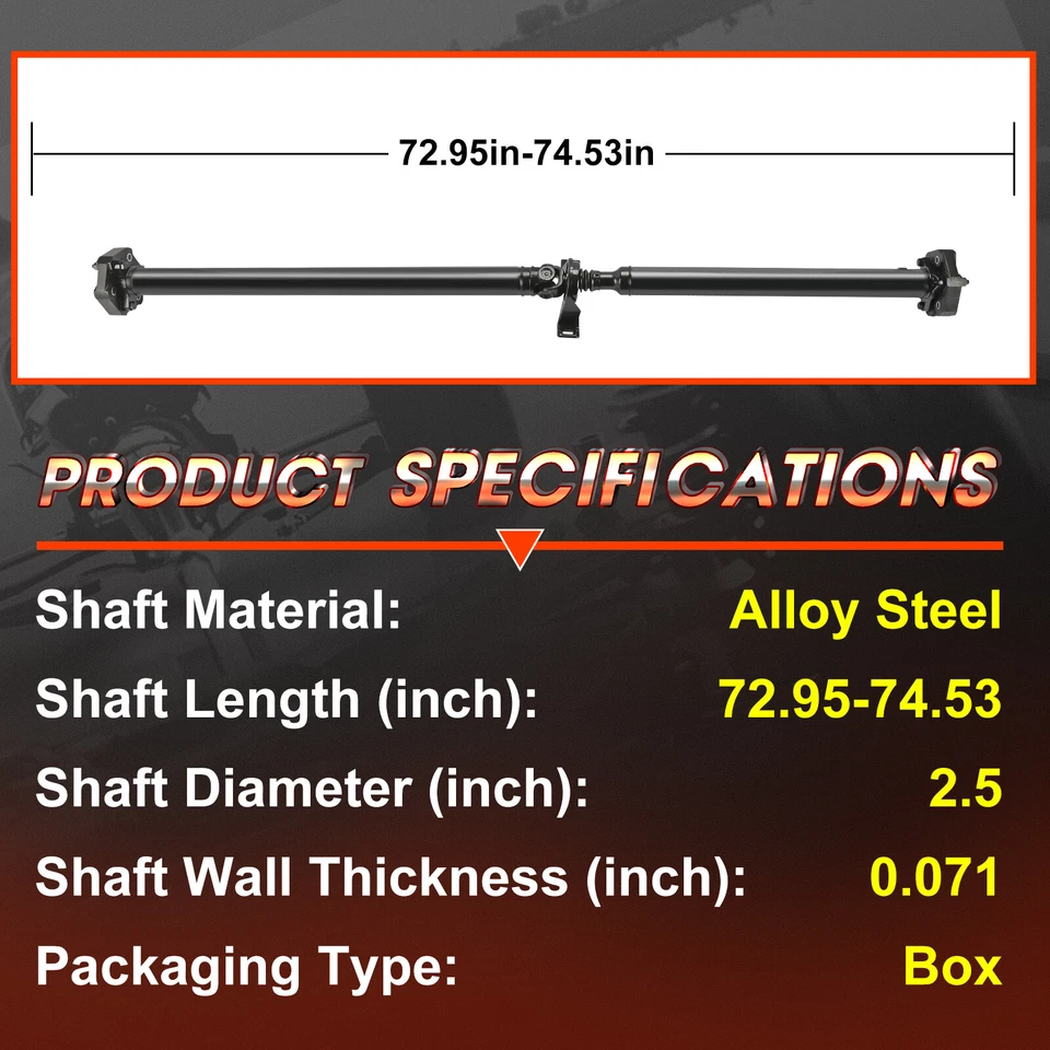 For Chrysler 300 2005-2014 Dodge Charger RWD Rear Driveshaft Prop Shaft Assembly Foto 4 de 4