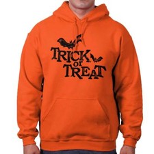 Classic Spooky Halloween Trick or Treat Bats Hoodie Hooded Sweatshirt Men Women