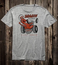Retro Hot Rod Tee T Shirt Drag Race Racing Reath Automotive Speed Shop CA