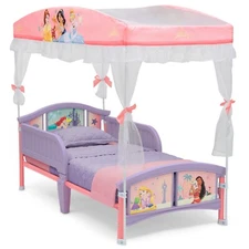 Princess Plastic Toddler Bed with Canopy