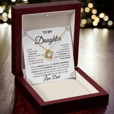 Daughter Necklace,Graduation Gift for Daughter from Dad, Cute gift idea for 