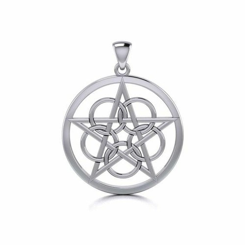 Pentagram Pentacle 925 Sterling Silver Pendant Pagan Wiccan Talisman Jewelry - 第 1/3 張圖片