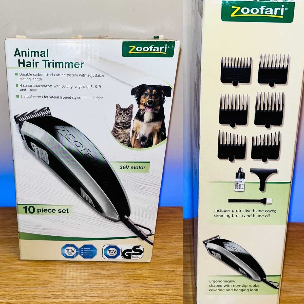 Zoofari Animal Hair Trimmer Cat Dog Clipper Kit Grooming Set IAN