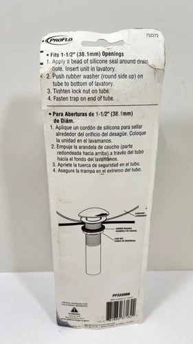 ProFlo PF333ORB 1-1/2" Pop-Up Drain Assembly - Oil Rubbed Bronze - Picture 3 of 5