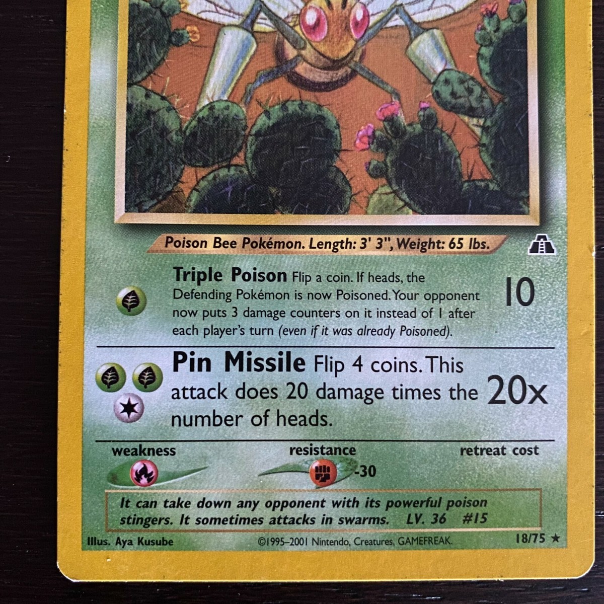 Beedrill - 18/75 Neo Discovery (Pokemon) Non Holo Rare LP | eBay