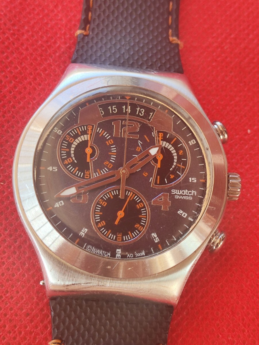 スウォッチ SWATCH IRONY THE CHRONO AG2008 Swatch Irony Watch Swiss AG2008 Chronograph Stainless Mens